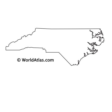 Printable Outline Of North Carolina
